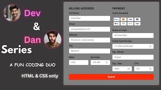 DEV & DAN series - Responsive payment gateway Form using HTML and CSS only