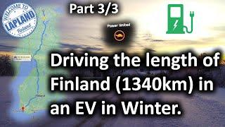 Driving the whole length of Finland in an EV in winter. 1340km. Part 3.