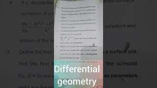 differential geometry #shorts #maths #msc