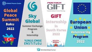 Fully Funded Opportunities around the world | Exchange Programs | Conference | Internships