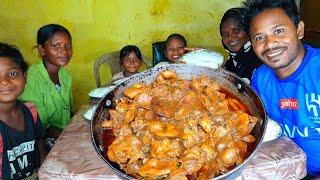 Spicy Chicken Kaleji,  cooking and eating | Odisha Village Style