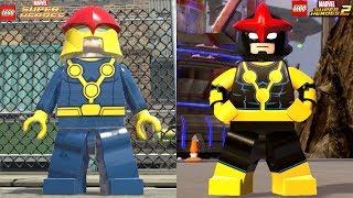 Superheroes Lego Marvel 1 VS Супергерои из Lego Marvel 2 (все персонажи бок о бок)