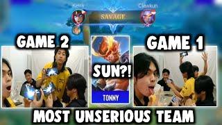 SUN GOLD?!,KELRA SAVAGE!!,MOST UNSERIOUS TEAM! ONIC PH DESTROYED EVOS. . .