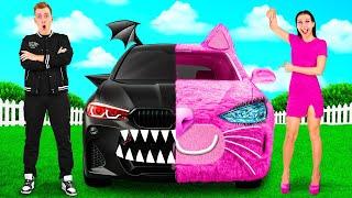 Pink Car vs Black Car Challenge | Funny Situations by TeamTeen Challenge