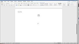 Inserting Equations and Superscripts/Subscripts in Word