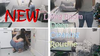 *NEW* Living Room DEEP Cleaning Routine | red thong slip 