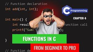 Mastering Functions in C – Full In-Depth Tutorial with Real-Life Examples | CODE WITH ME