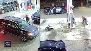 Security Video Shows Deadly Shootout Between Wanted Felon and Tennessee Police