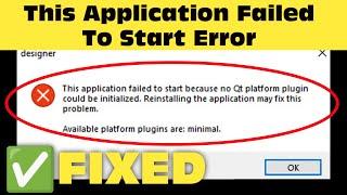 How To Fix No Qt Platform Plugin Could Be Initialized Error - This Application Failed To Start