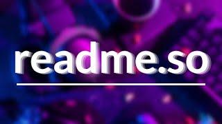 Best way to create Readme Files | readme.so