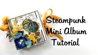 Vintage Inspired Steampunk Style Mini Album Flip Book Polly's Paper Studio BoBunny Tutorial DIY