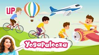 UP! Kids Yoga Fun with Airplanes, Buses, Hot Air Balloons and More!