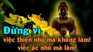 Đừng vì VIỆC THIỆN NHỎ mà không làm, đừng vì việc ác nhỏ mà làm ! - Lời Phật Dạy