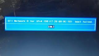 Efi Network 0 for IPv4/IPv6 boot failed Lenovo-boot failed. New Idea Computer Technical