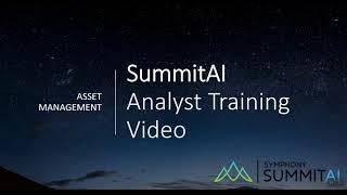 Asset Life Cycle Management Analyst Training Part - 1