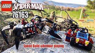 LEGO MARVEL SPIDERMAN VENOM CRAWLER Speed Building and OUTDOOR PLAYING #76163