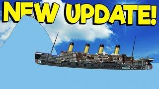 New Tsunami Takes Out the Titanic! - Floating Sandbox Simulator Update Gameplay