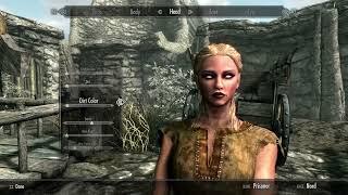 SKYRIM Female Goth Nord Character Creation -SETTINGS BELOW -No mods