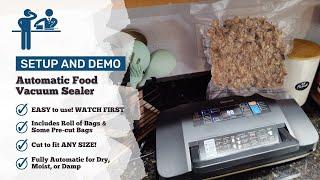 Setup & Demo - QIQIAOB Fully Automatic 10-in-1 Vacuum Sealer Machine