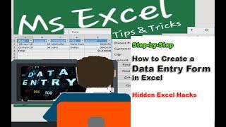 How to Create a Data Entry Form in Excel Step-by-step | Hidden Excel Hacks