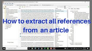 How to extract all the references from a research paper