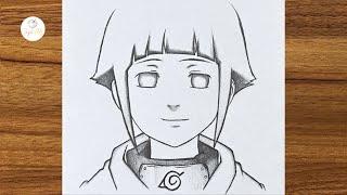 how to draw Hinata Hyuga from naruto || How to draw anime step by step || Drawing for beginners