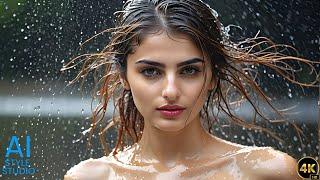 4K AI Art Lookbook Video of AI Girl ｜ Adorable Pakistani Girl with Open, Wet Hair