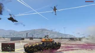 GTA 5 RDE 4.0.2 - Stealing a Super Tank from Fort Zancudo Military Base + Ten Star Escape