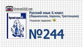 Задание № 244 — Русский язык 6 класс (Ладыженская, Баранов, Тростенцова)