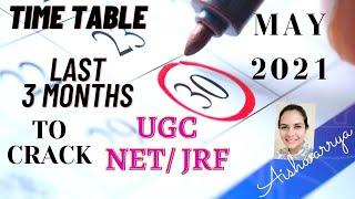 Crack UGC NET/JRF MAY 2021 in just 3 MONTHS - TIMETABLE