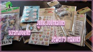 NEW Dollar Tree Craft Haul | Jewelry Making, Junk Journals, Scrapbooking