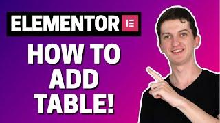 How To Add Table In Elementor - Create Free Data Tables In Elementor