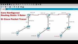 Cara Konfigurasi Routing Static Menggunakan 3 Roter Di Cisco Packet Tracer