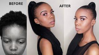 PONYTAIL ON SHORT NATURAL HAIR| NO HEAT| SOUTH AFRICAN YOUTUBER