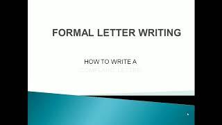 HOW TO WRITE FORMAL LETTER