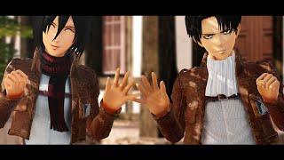 Ring Ding Ding /MMD x AoT/ Levi||Mikasa