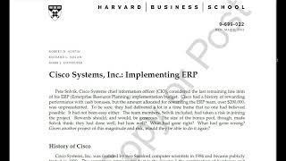 Cisco Systems Inc. - Implementing ERP