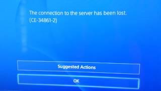 PSN Server issues Error Code CE-34861-2 Feb 2, 2015