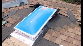 DIY How to REPLACE SKYLIGHT from Leaky Roof Easy Home Repair Video
