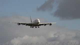 Emirates | Airbus A380-861 | Landing & Takeoff At Manchester Airport | HD