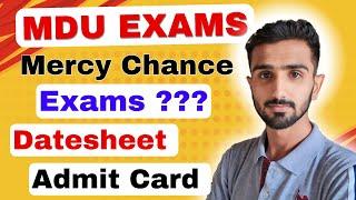 MDU Mercy Chance Datesheet | MDU Mercy Chance Exam #mduexam2024 #mdu_latest_news