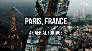 8+ Minutes | Paris, France | Cinematic Aerial Footage 4K