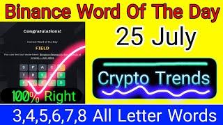 Binance Word Of The Day | Crypto Trends Theme | Crypto Wotd Answers
