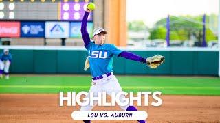 LSU Softball No-Hits Auburn, 2-0 Win | Highlights