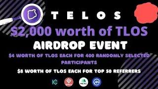 Guide get TLOS airdrop for 400 randomly selected participants ($4 worth of)