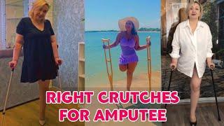 Amputee woman | adaptive crutches user life | choosing right crutches