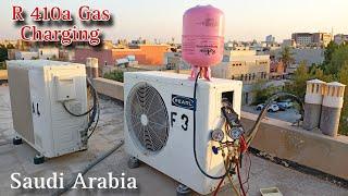 R 410a Split Ac Not Cooling || R 410a Gas Top-up and Completely Gas Charging