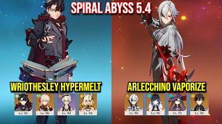 Wriothesley HyperMelt & Arlecchino Vaporize | Genshin Impact Spiral Abyss 5.4