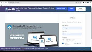 Tutorial Login Erapor Kurikulum Merdeka Tanpa Registrasi Online