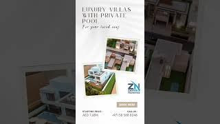 Villas with Private Pool in Dubai. #dubairealestate #dubaiproperty #investindubai #realestatedubai